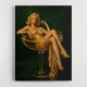 The Golden Champagne Girl Wall Art