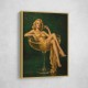 The Golden Champagne Girl Wall Art
