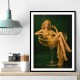 The Golden Champagne Girl Wall Art