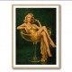The Golden Champagne Girl Wall Art