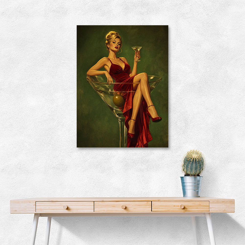 The Martini Muse Wall Art