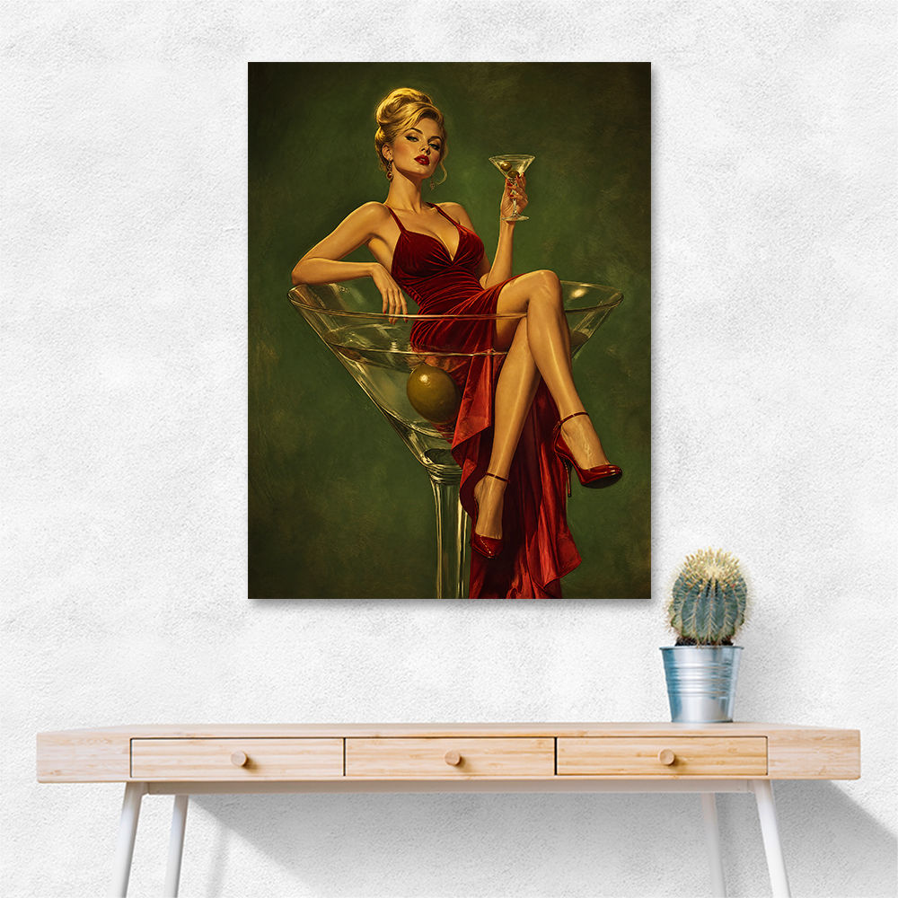 The Martini Muse Wall Art