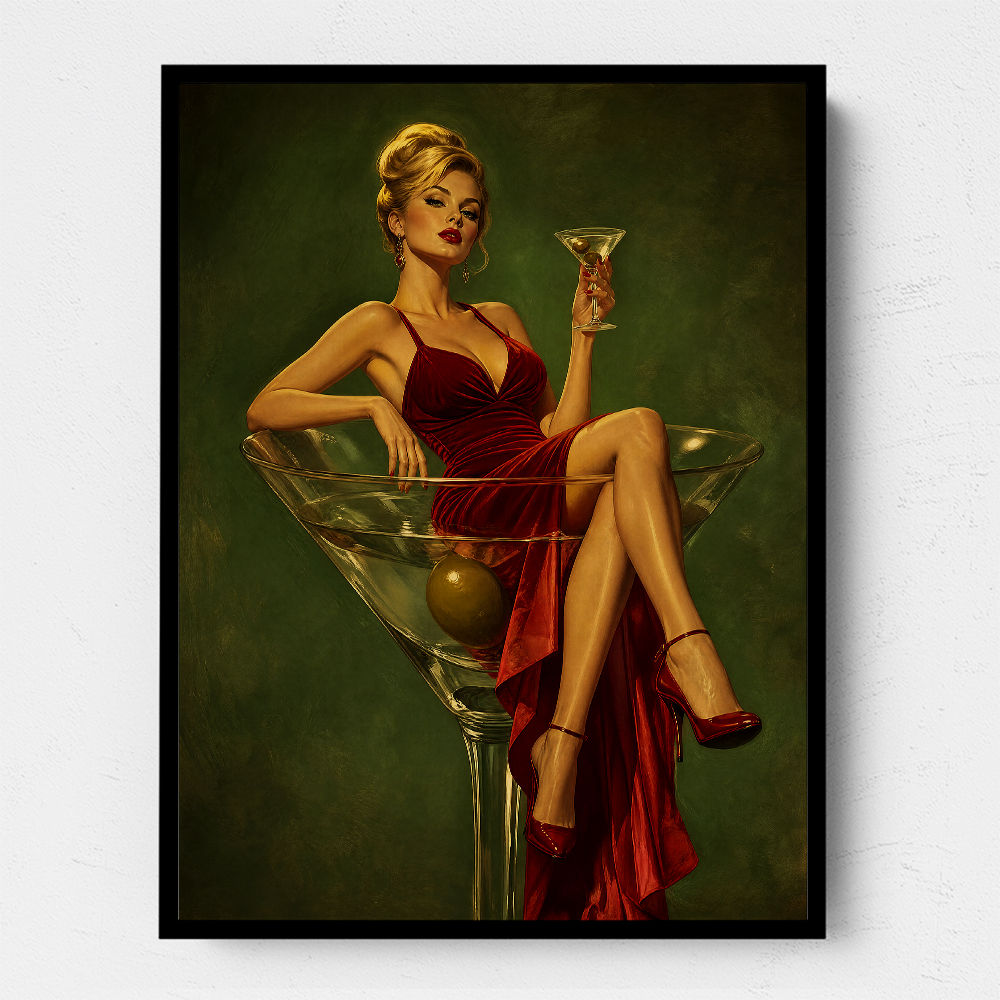The Martini Muse Wall Art