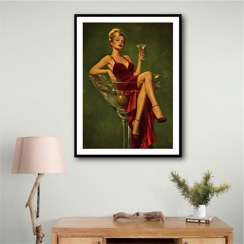 The Martini Muse Wall Art
