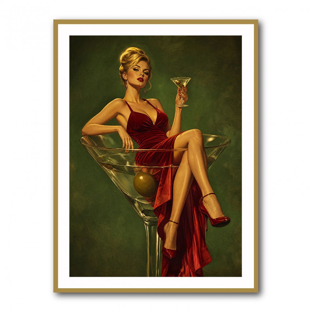 The Martini Muse Wall Art