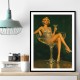 Glitter & Champagne Vintage Style Wall Art