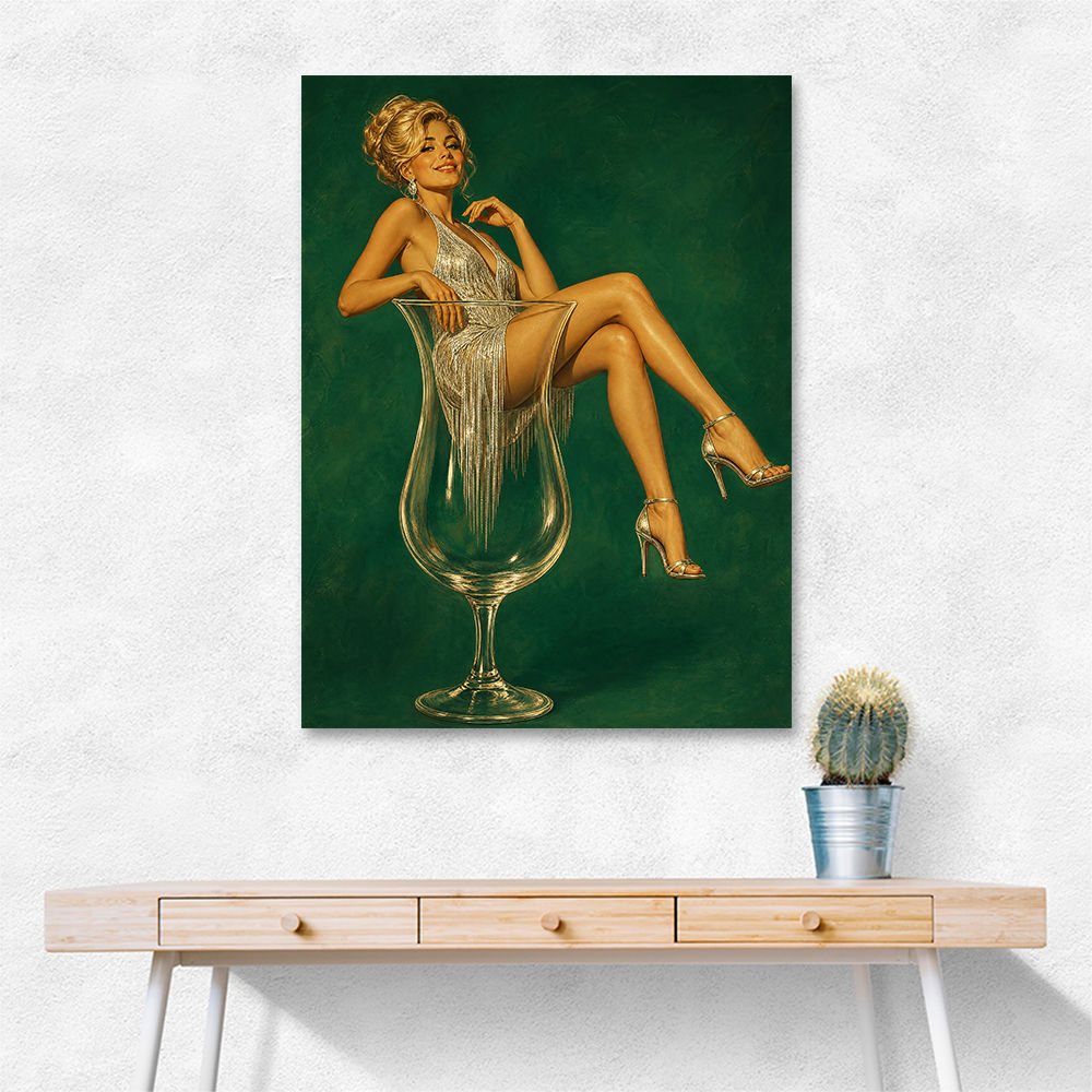 Fizz, Fringe & Fabulous – Vintage Glamour Wall Art