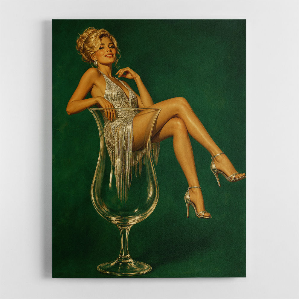 Fizz, Fringe & Fabulous – Vintage Glamour Wall Art