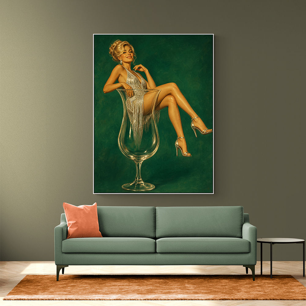 Fizz, Fringe & Fabulous – Vintage Glamour Wall Art