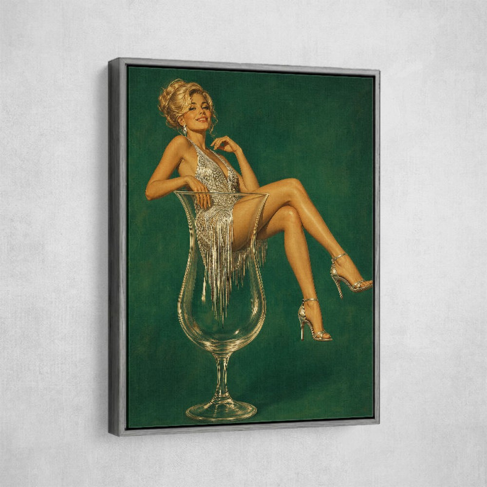 Fizz, Fringe & Fabulous – Vintage Glamour Wall Art