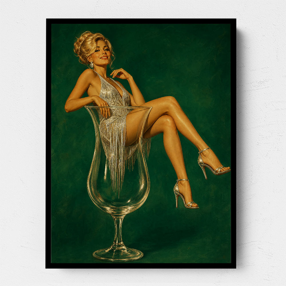 Fizz, Fringe & Fabulous – Vintage Glamour Wall Art