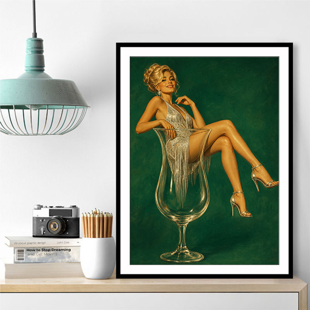 Fizz, Fringe & Fabulous – Vintage Glamour Wall Art