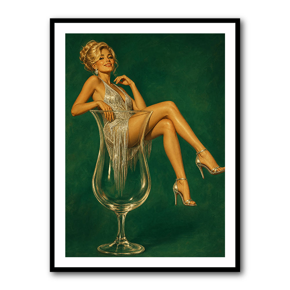 Fizz, Fringe & Fabulous – Vintage Glamour Wall Art