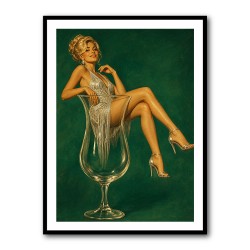 Fizz, Fringe & Fabulous – Vintage Glamour Wall Art