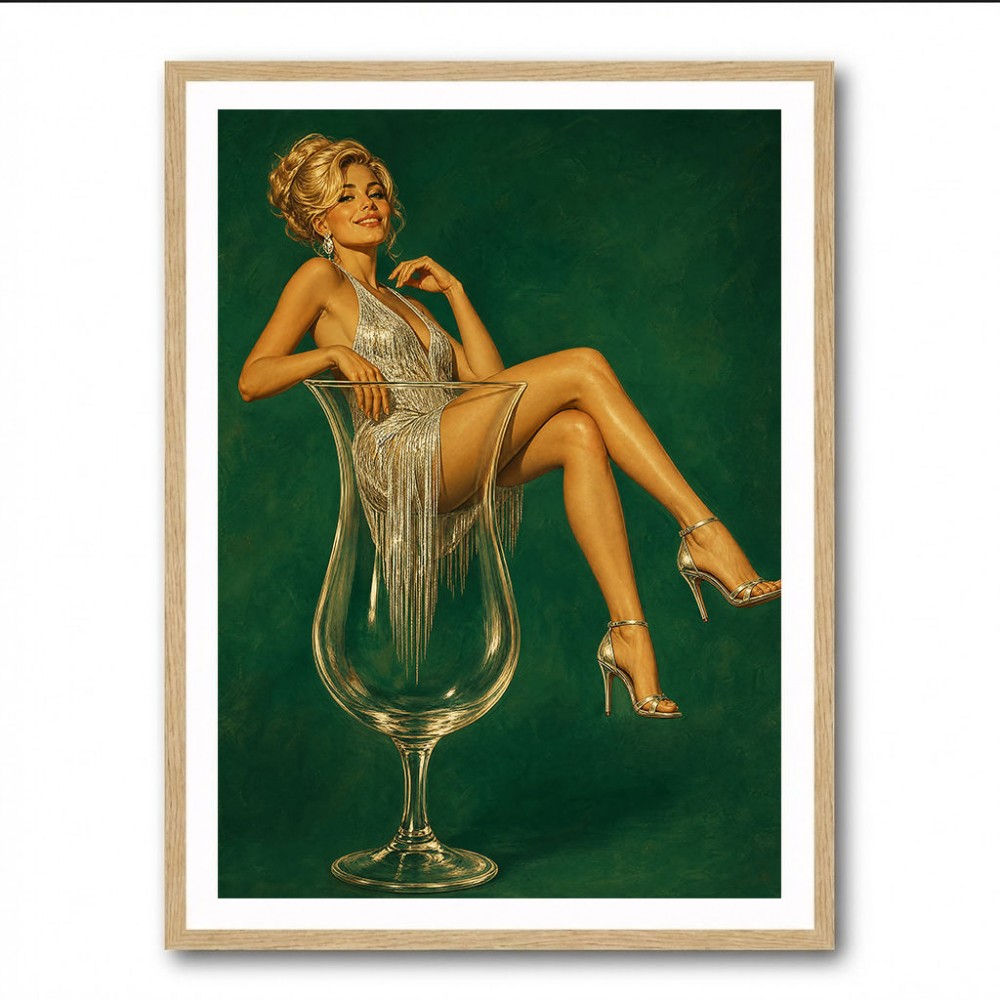 Fizz, Fringe & Fabulous – Vintage Glamour Wall Art