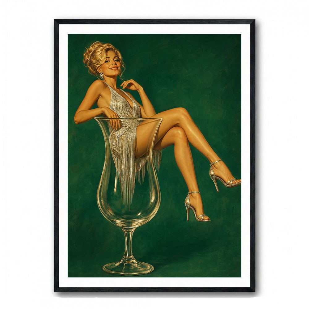 Fizz, Fringe & Fabulous – Vintage Glamour Wall Art
