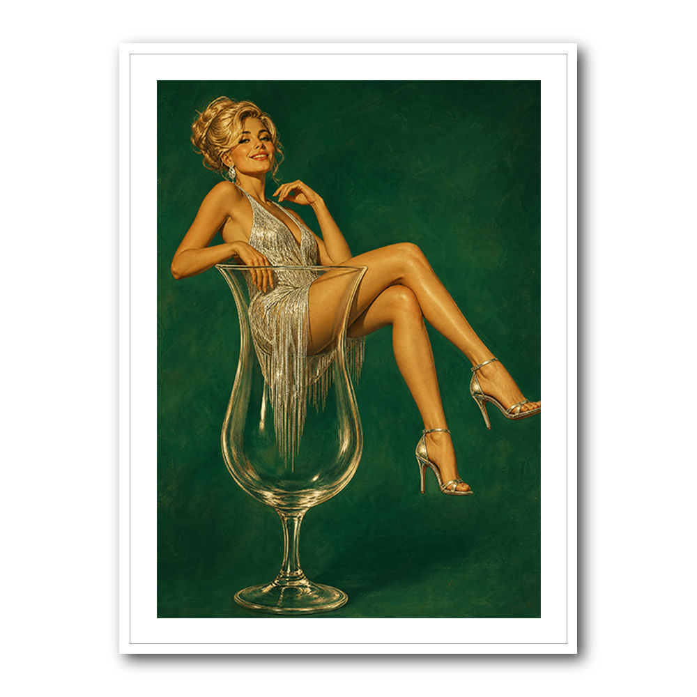 Fizz, Fringe & Fabulous – Vintage Glamour Wall Art