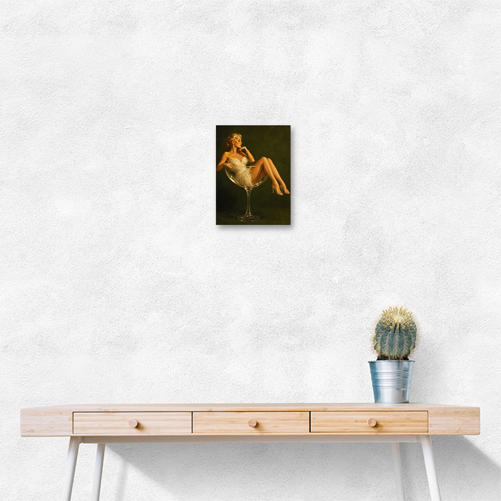Feathered in Champagne – Vintage Glamour Wall Art