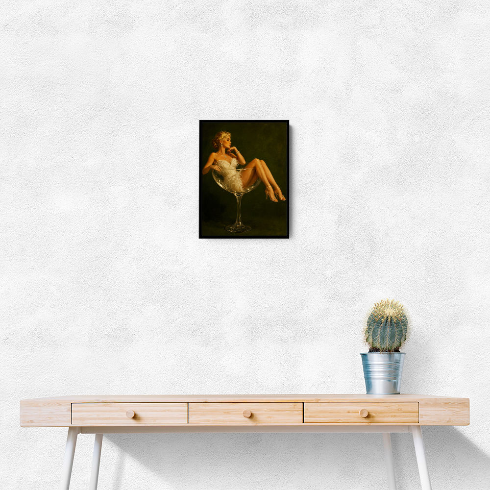 Feathered in Champagne – Vintage Glamour Wall Art