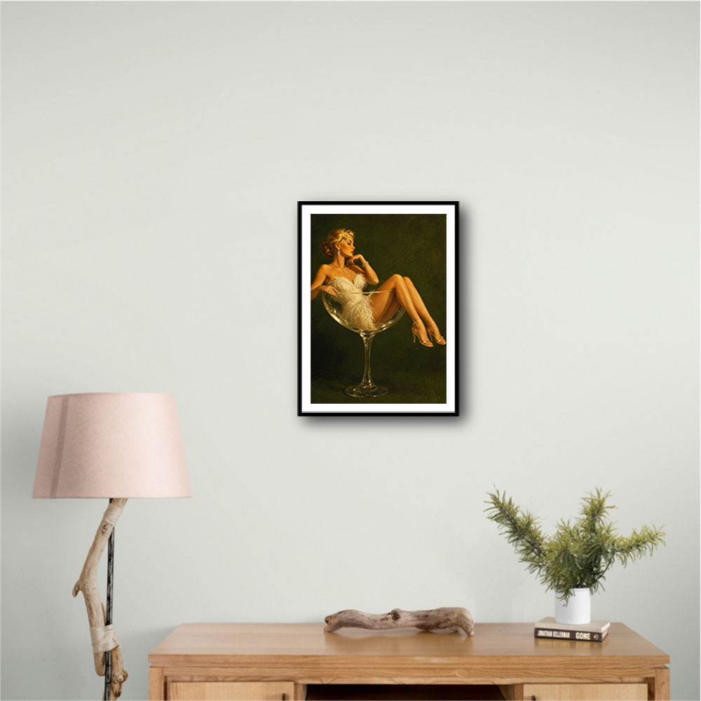 Feathered in Champagne – Vintage Glamour Wall Art