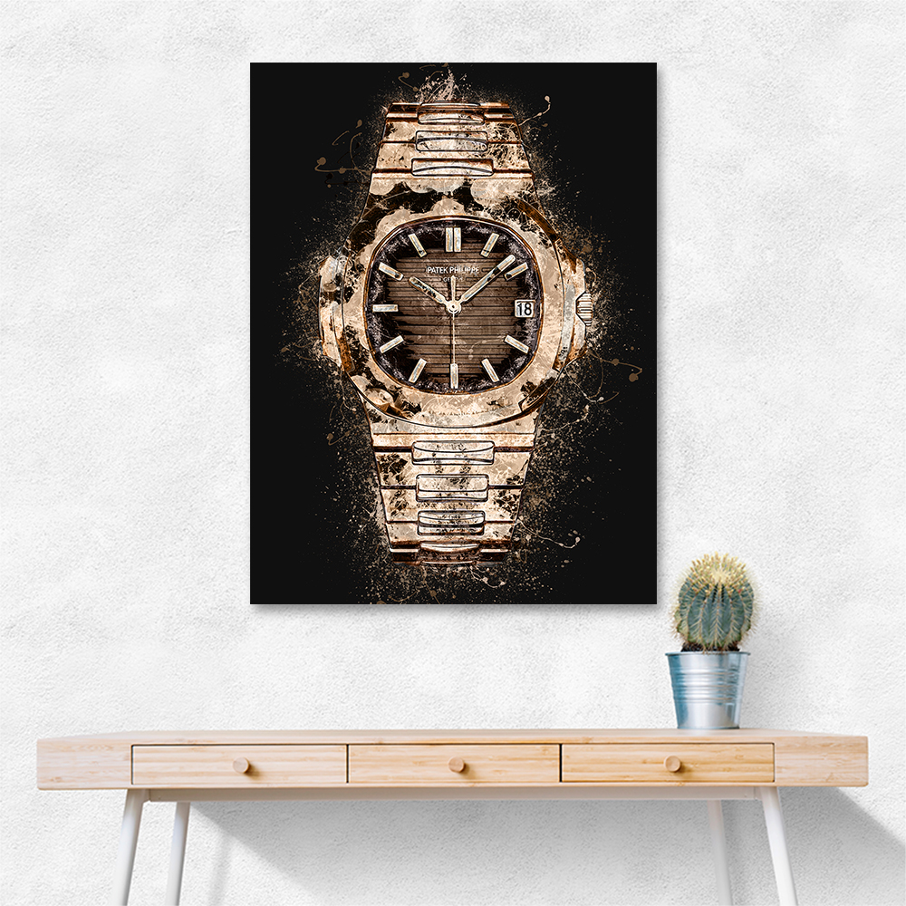 Patek Nautilus Gold Explosion Abstract