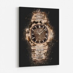 Patek Nautilus Gold Explosion Abstract