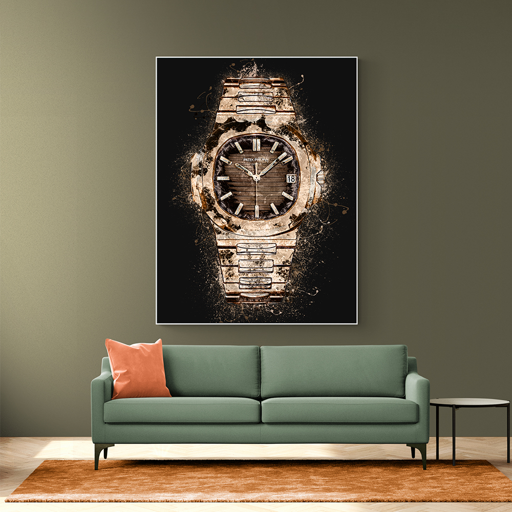 Patek Nautilus Gold Explosion Abstract