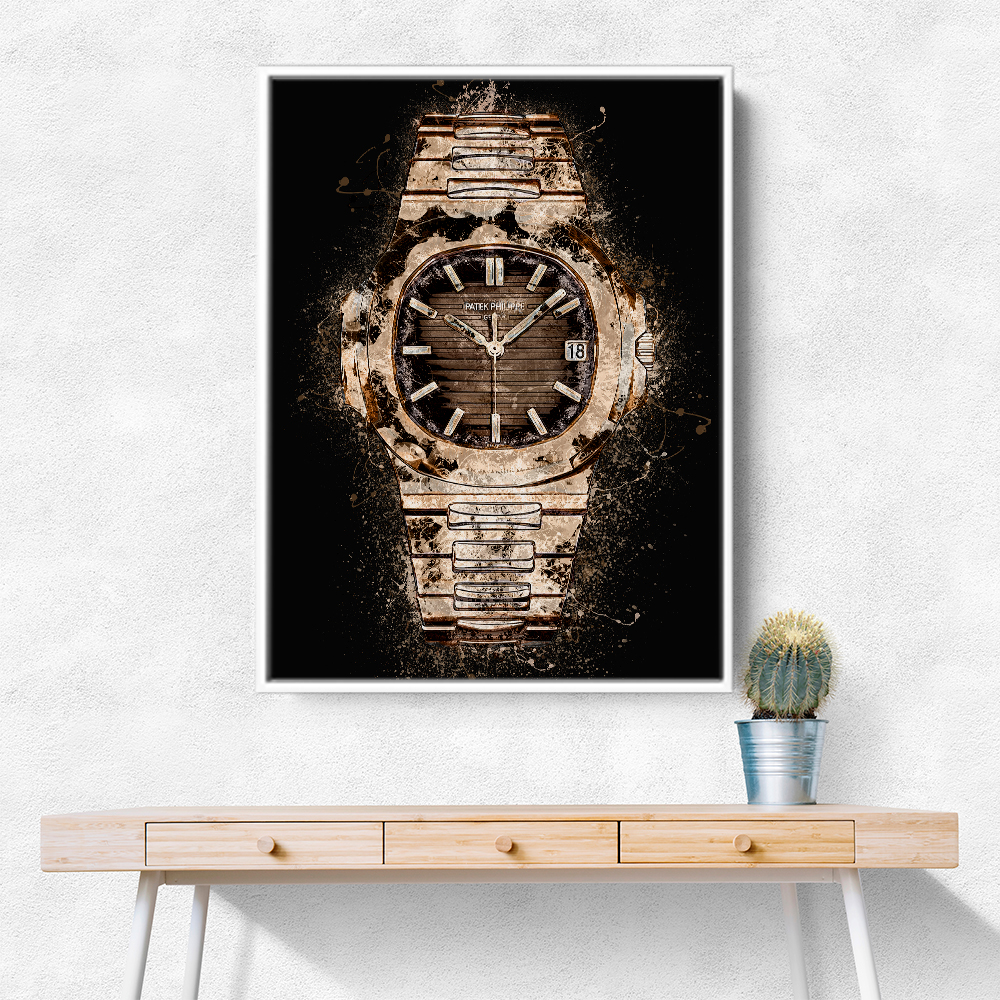 Patek Nautilus Gold Explosion Abstract