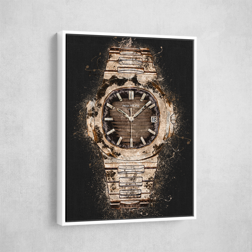 Patek Nautilus Gold Explosion Abstract