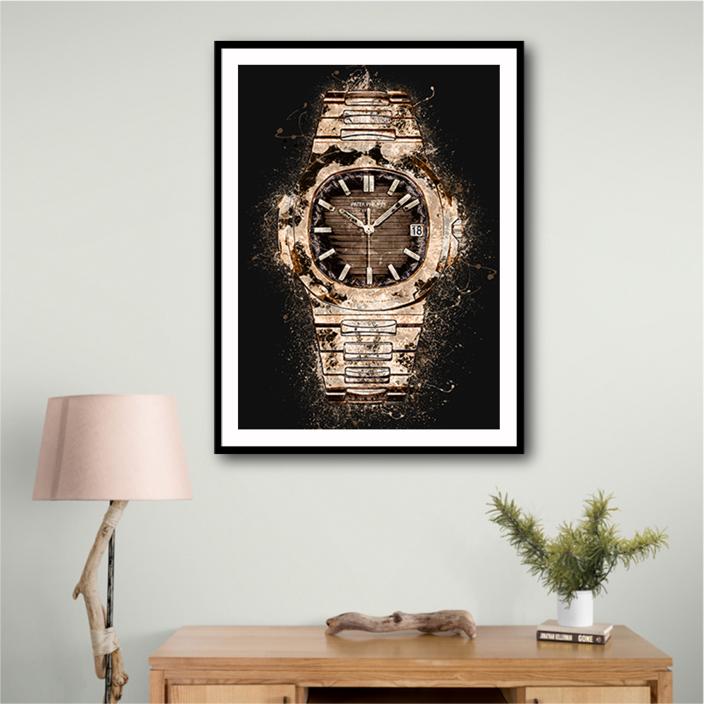 Patek Nautilus Gold Explosion Abstract