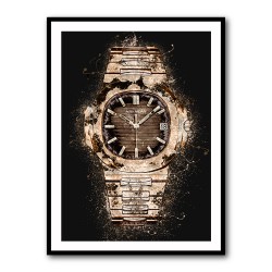 Patek Nautilus Gold Explosion Abstract