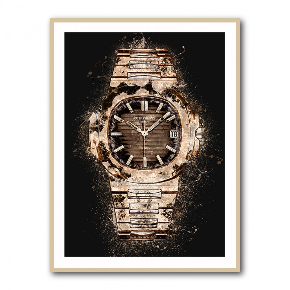 Patek Nautilus Gold Explosion Abstract