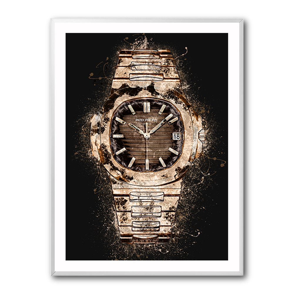 Patek Nautilus Gold Explosion Abstract