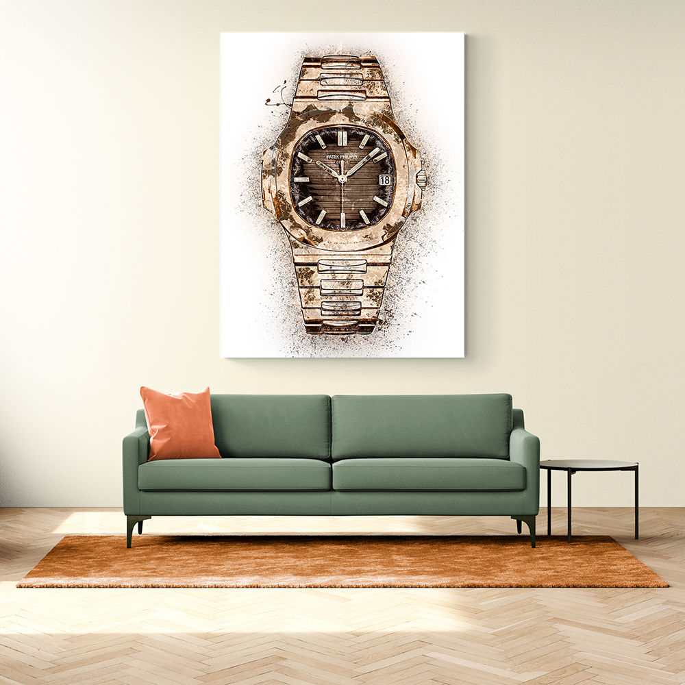 Patek Nautilus Gold Explosion Abstract