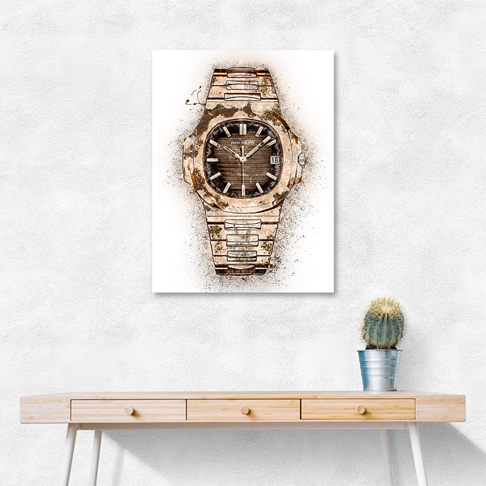 Patek Nautilus Gold Explosion Abstract