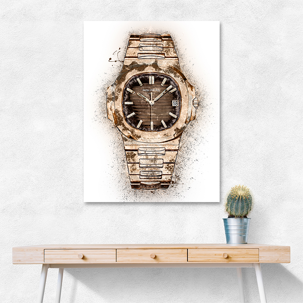 Patek Nautilus Gold Explosion Abstract