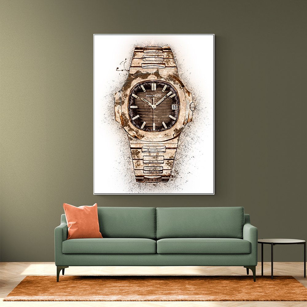 Patek Nautilus Gold Explosion Abstract