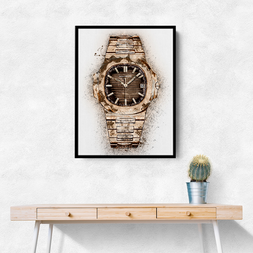 Patek Nautilus Gold Explosion Abstract