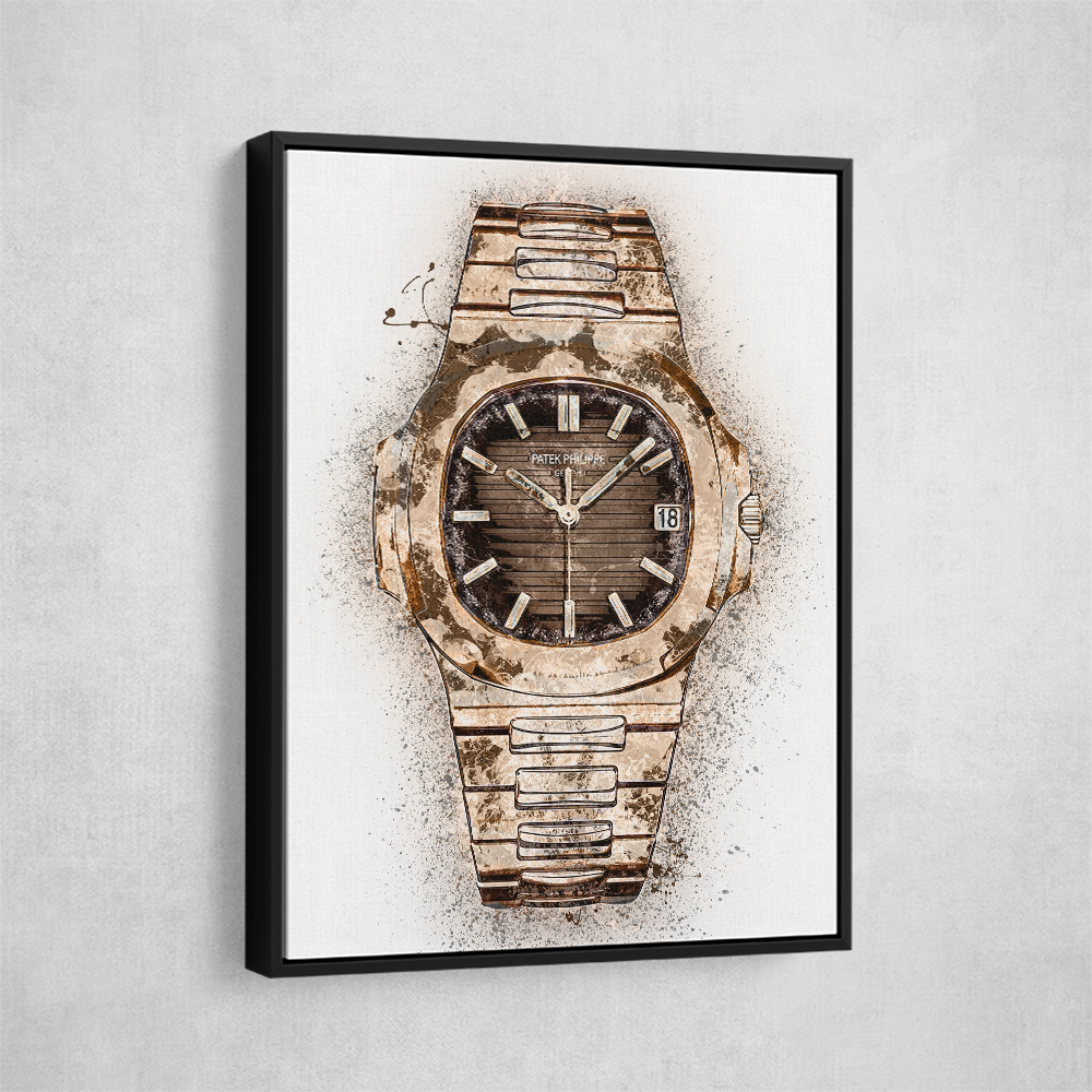 Patek Nautilus Gold Explosion Abstract