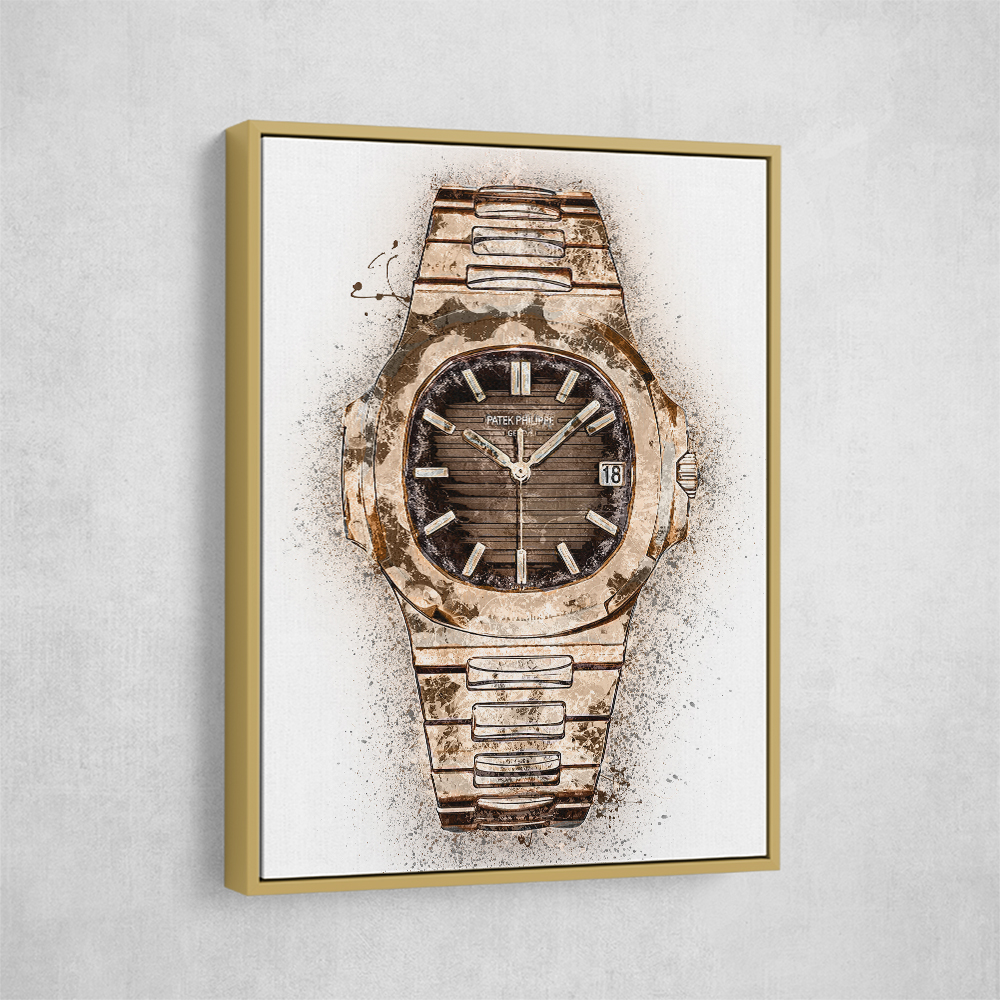 Patek Nautilus Gold Explosion Abstract