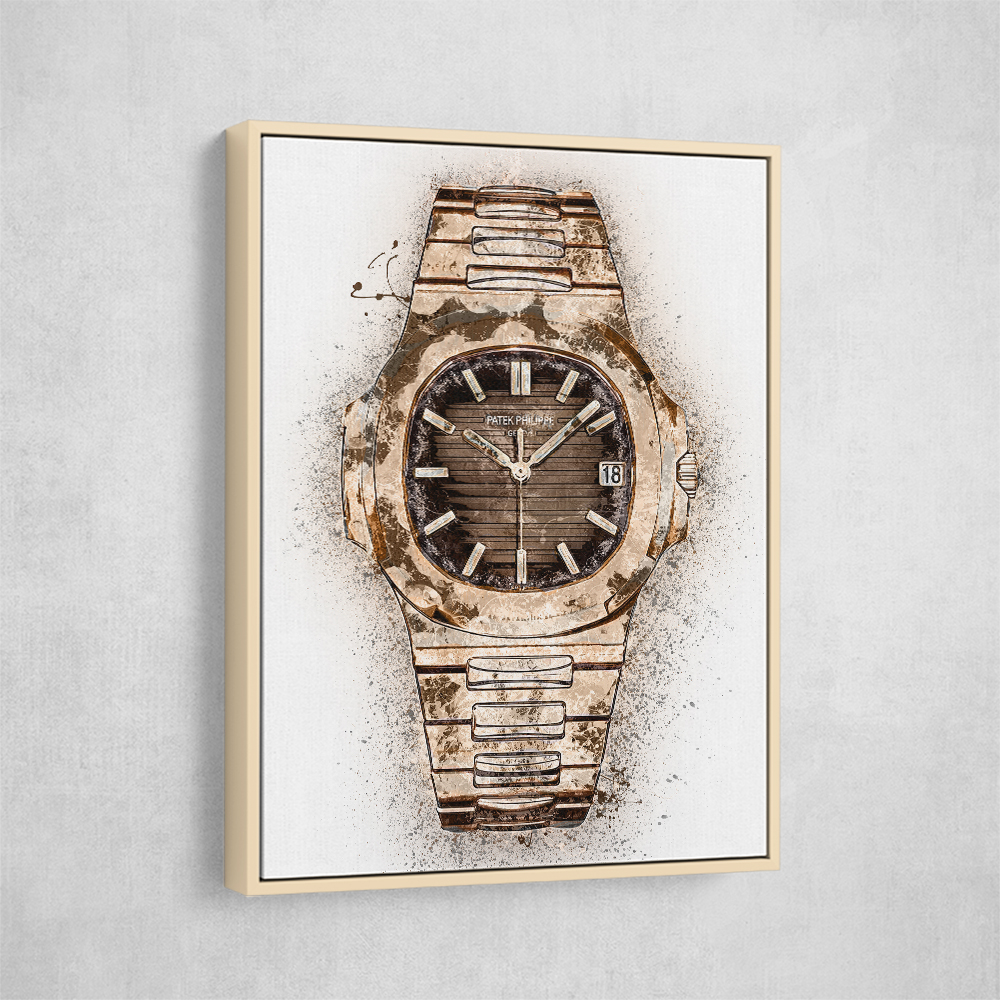 Patek Nautilus Gold Explosion Abstract