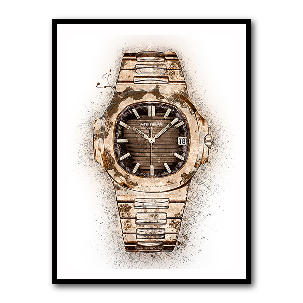 Patek Nautilus Gold Explosion Abstract