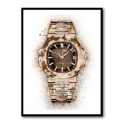 Patek Nautilus Gold Explosion Abstract