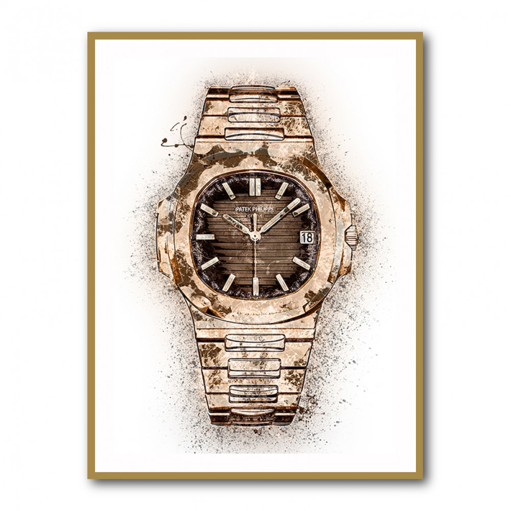 Patek Nautilus Gold Explosion Abstract