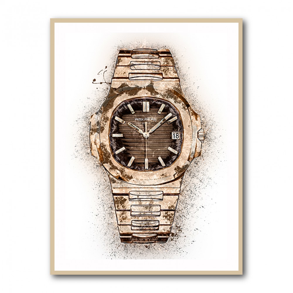 Patek Nautilus Gold Explosion Abstract