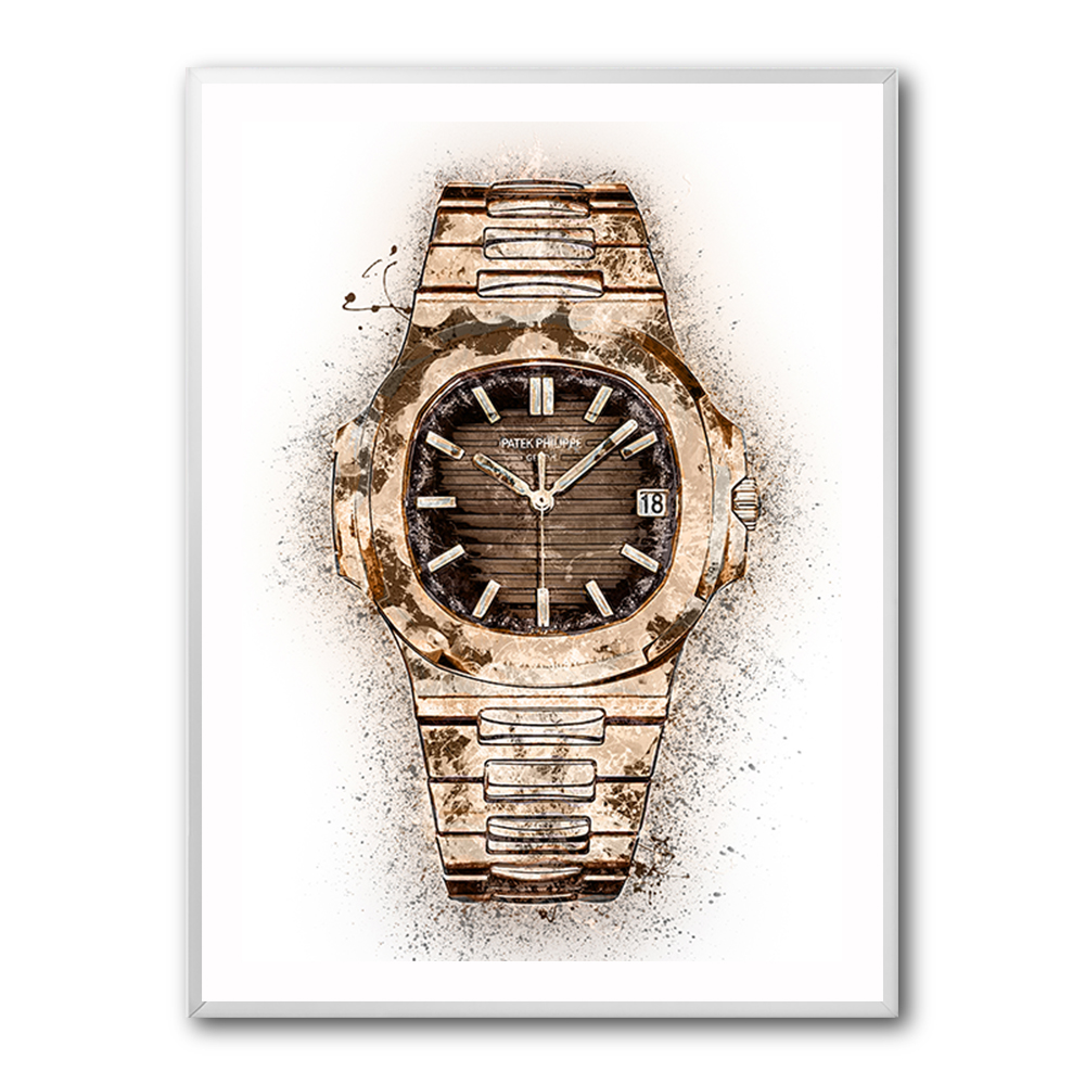 Patek Nautilus Gold Explosion Abstract