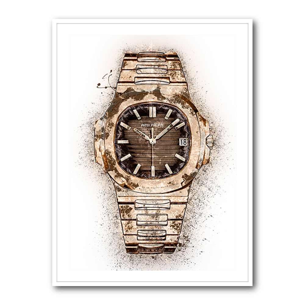 Patek Nautilus Gold Explosion Abstract