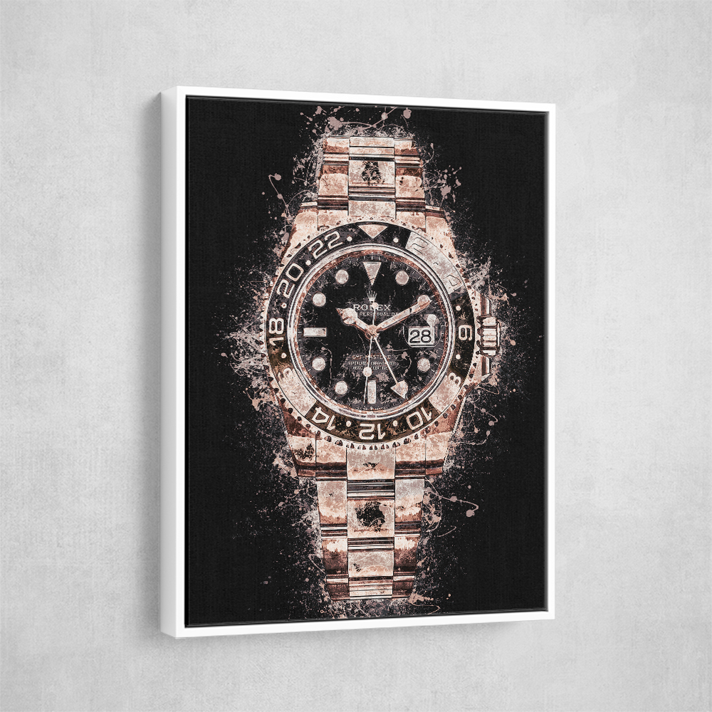 Rolex GMT Master II Rose On Black Abstract