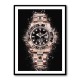 Rolex GMT Master II Rose On Black Abstract