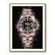 Rolex GMT Master II Rose On Black Abstract